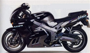 Kawasaki ZX-9R Black/Silver OEM Style Fairings