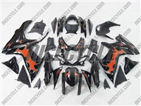 Suzuki GSX-R 600 750 Orange Tribal/Black Fairings