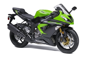 Black on Green Kawasaki ZX636 Fairing