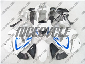 Suzuki GSX-R 1300 Hayabusa White/Blue Accents Fairings