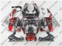 Kawasaki ZX-9R Silver/Maroon Fairings