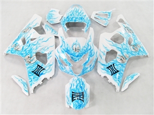 Custom Sky Blue Airbrushed Suzuki GSX-R 600 750 Fairings