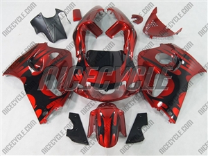 Candy Red Tribal Suzuki SRAD GSX-R 600 750 Fairings