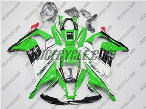 Kawasaki ZX10R White Green Fairings