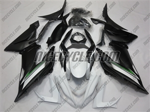 Kawasaki ZX636 White Black Fairing