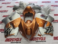 Motorcycle Fairings Kit - 1999 Suzuki GSXR 1300 Hayabusa Copper/Silver Fairings | # 2799-OR Complete WITHOUT Right Side Main Fairing