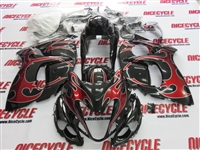 Black/Red Tribal Suzuki GSX-R 1300 Hayabusa Fairings