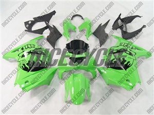 Ninja 250R Skull Head Green Fairings