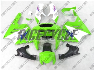 Kawasaki ZX-9R Green/White Fairings