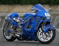 Suzuki GSX-R 1300 Hayabusa Blue Flame Airbrushed Fairings