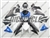 Suzuki GSX-R 600 750 White/Blue OEM Style Fairings