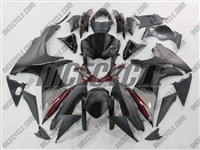 Suzuki GSX-R 600 750 Black/Silver/Maroon Fairings