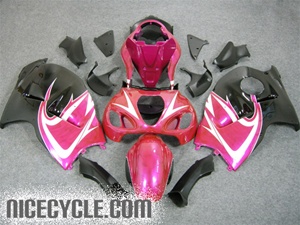 Suzuki GSX-R 1300 Hayabusa Pink on Black Fairings