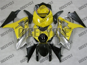 Yellow/Silver Suzuki GSX-R 1000 Fairings