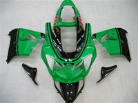 Kawasaki ZX9R Green/Black Fairings