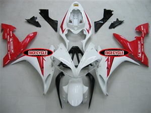 White/Red OEM Style Yamaha YZF-R1 Fairings