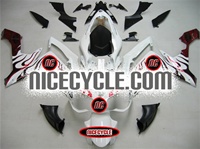 Yamaha YZF-R1 Red Flame/White Fairings