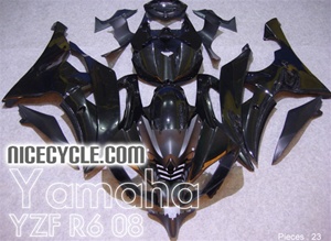 Yamaha YZF-R6 Solid Black Fairings