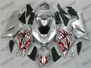 Kawasaki ZX6R OEM Style Silver Fairings