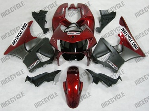 Satin Black/Red Honda CBR900RR Motorcycle Fairings