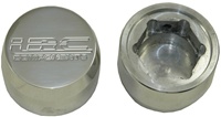 HAYABUSA (99-07) FORK CAPS POLISHED BILLET ALUMINUM ENGRAVED WITH LRC (product code # A3158LRC)