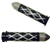 Anodized Black Straight Grips With Criss Cross Design & Ribbed Pointed Ends for Honda (product code# A3247BPR)