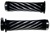 Anodized Black Straight Grips for Kawasaki Models Swirled Edition With Flat Ends (product code #A3262B)