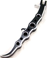 Anodized Black Exotic Long Kickstand fits ZX6R/RR (636), ZZR600, ZX9R & ZX10 (04-07), ZX10R (11-Present) (product code: A4001AB)