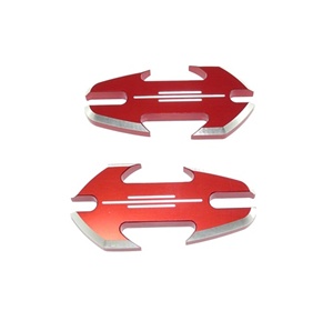 Yamaha R6S & R1 (all years) Anodized Red Mirror Caps, Tattoo Design (product code A4030R)