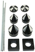 Anodized Black Billet Spiked Axle Dress-Up Kit for Suzuki GSXR 600/750 (08-10) (product code# A4271AB)