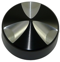 POINTED HONDA/SUZUKI YOKE CAPS BILLET ALUMINUM ANODIZED BLACK (product code # A4274AB)