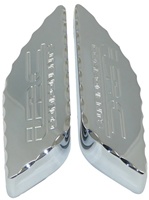 TRIPLE CHROMED - HAYABUSA (99-07) TANK PADS, DIAMOND CUT STYLE, ENGRAVED WITH LRC (Product Code #CA3175LRCD)