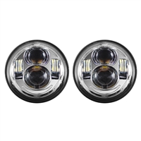 Chrome 4.65" LED Harley Daymaker Style Headlight