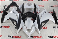 White/Black Kawasaki Ninja 300 Fairings