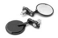 Universal Honda / Kawasaki / Suzuki / Yamaha Carbon Billet Bar End Mirrors (Product Code: MIR40CB)