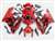 Motorcycle Fairings Kit - 2004-2005 Honda CBR 1000RR Red/Black Tribal Fairings | NH10405-90