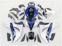 Motorcycle Fairings Kit - 2008-2011 Honda CBR 1000RR Two Brothers Silver/Blue Fairings | NH10811-55