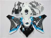 Motorcycle Fairings Kit - 2008-2011 Honda CBR 1000RR Graffiti Blue Fairings | NH10811-65