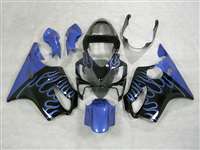 Motorcycle Fairings Kit - 2001-2003 Honda CBR 600 F4i Electric Blue Flame Fairings | NH60103-2