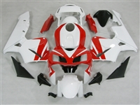 Honda CBR600RR '03-'04 White/Red Fairing Kit