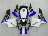 Honda CBR600RR '03-'04 White/Blue Charcoal Fairing Kit