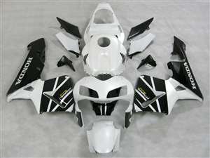Motorcycle Fairings Kit - 2003-2004 Honda CBR 600RR White/Black Fairings | NH60304-54