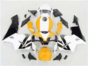 Motorcycle Fairings Kit - 2003-2004 Honda CBR 600RR Bright Yallow/White Fairings | NH60304-75