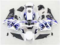 Motorcycle Fairings Kit - Crazy Blue Flame 2003-2004 Honda CBR 600RR Motorcycle Fairings | NH60304-88