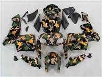 Motorcycle Fairings Kit - 2005-2006 Honda CBR 600RR Yellow/Green Camo Fairings | NH60506-109