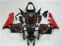 Motorcycle Fairings Kit - 2005-2006 Honda CBR 600RR Red Flame Fairings | NH60506-12