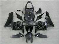 Motorcycle Fairings Kit - 2005-2006 Honda CBR 600RR Silver Tribal on Black Fairings | NH60506-25