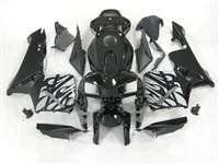 Motorcycle Fairings Kit - 2005-2006 Honda CBR 600RR Silver Tribal on Black Fairings | NH60506-47