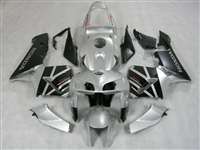 Motorcycle Fairings Kit - 2005-2006 Honda CBR 600RR Silver/Black OEM Style Fairings | NH60506-75