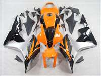 Motorcycle Fairings Kit - 2007-2008 Honda CBR 600RR Orange/Silver Fairings | NH60708-1